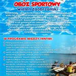 OBÓZ SPORTOWY - Wieleń Zaobrzański 15-24.08.2018r